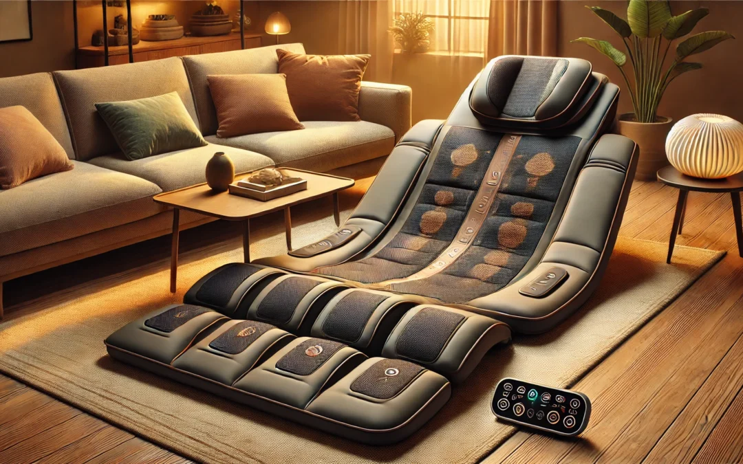 COMFIER Full Body Massage Mat with Movable Neck Pillow, 10 Vibrating Motors & 4 Heating Pads, Back Massager, Father’s Day Gifts for Dad Men