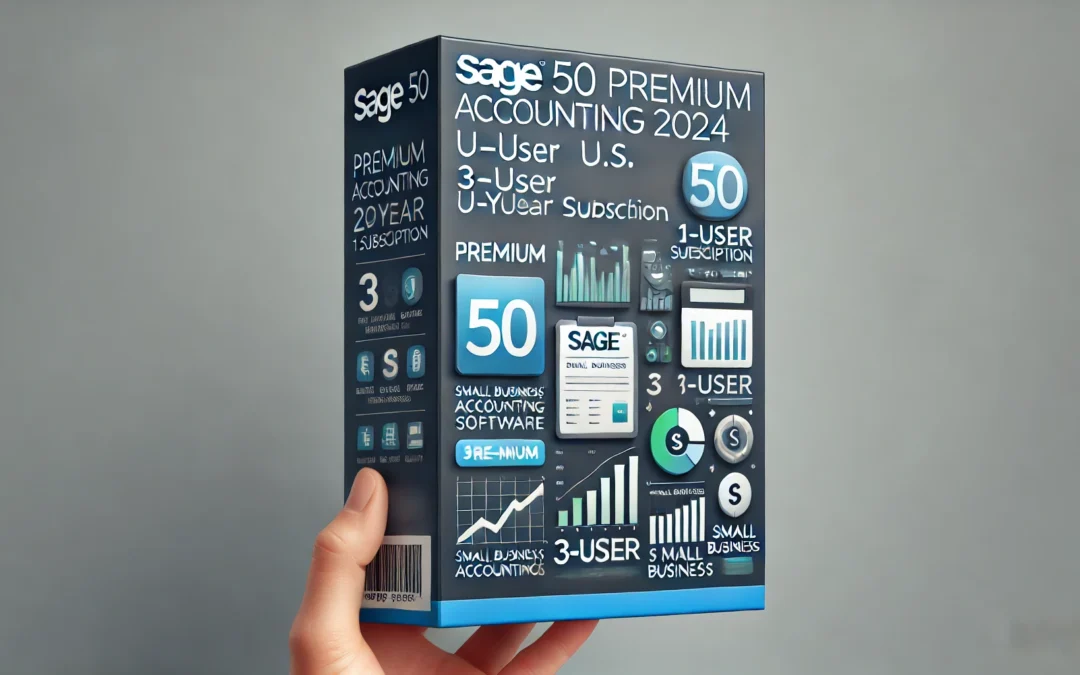Sage 50 Premium Accounting 2024 U.S. 3-User 1-Year Subscription Small Business Accounting Software [PC Download]
