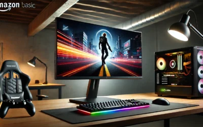 Amazon Basics 24 Inch Gaming Monitor, FHD 1080P, 165Hz, VESA Compatible, Adaptive sync, 1ms Response, Black