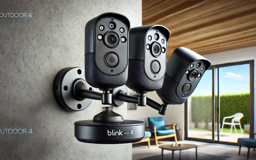 Blink Outdoor 4 – Wireless smart security camera, two-year battery, 1080p HD day and infrared night live view, two-way talk – 3 camera system