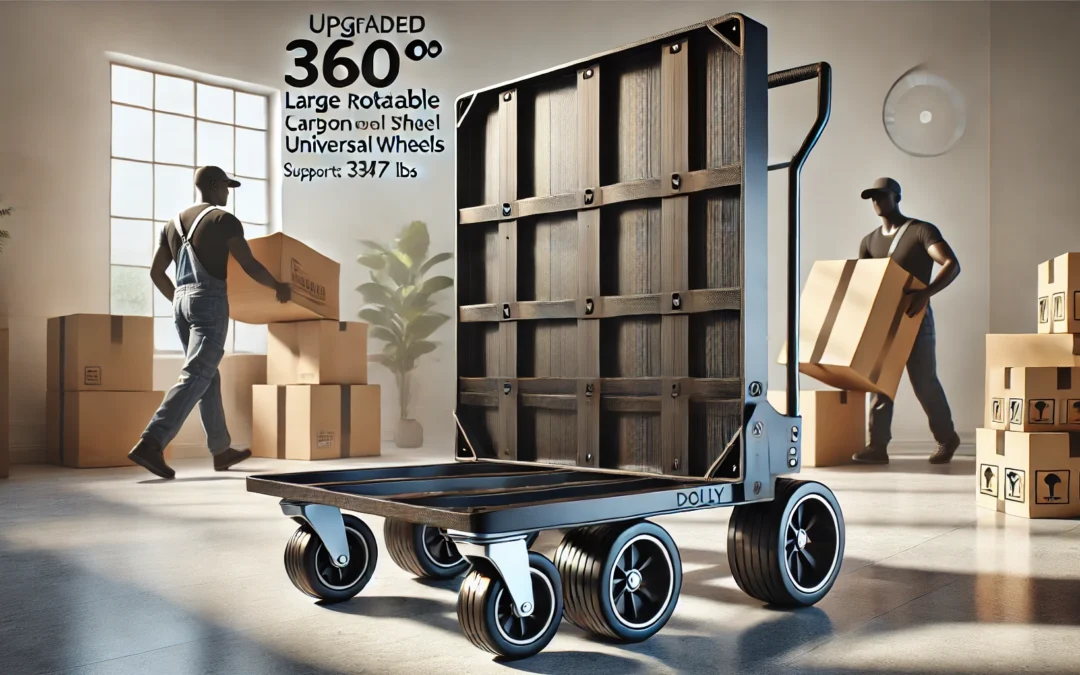 MYUEA【Upgrade Large】 Furniture Dolly,Furniture Movers with 5 Wheels,Carbon Steel Panel Heavy Duty Dolly,Furniture Lifter with 5 360° Rotatable Rubber Universal Wheels,Maximum Load 3747 LBS(Oversize)