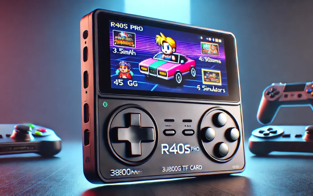 30000 Games in 1 Handheld Game Console R40S PRO 3.5 inch IPS Screen Mini Retro Console 3800mAh Portable Pocket Arcade 45 simulators 256G TF Card