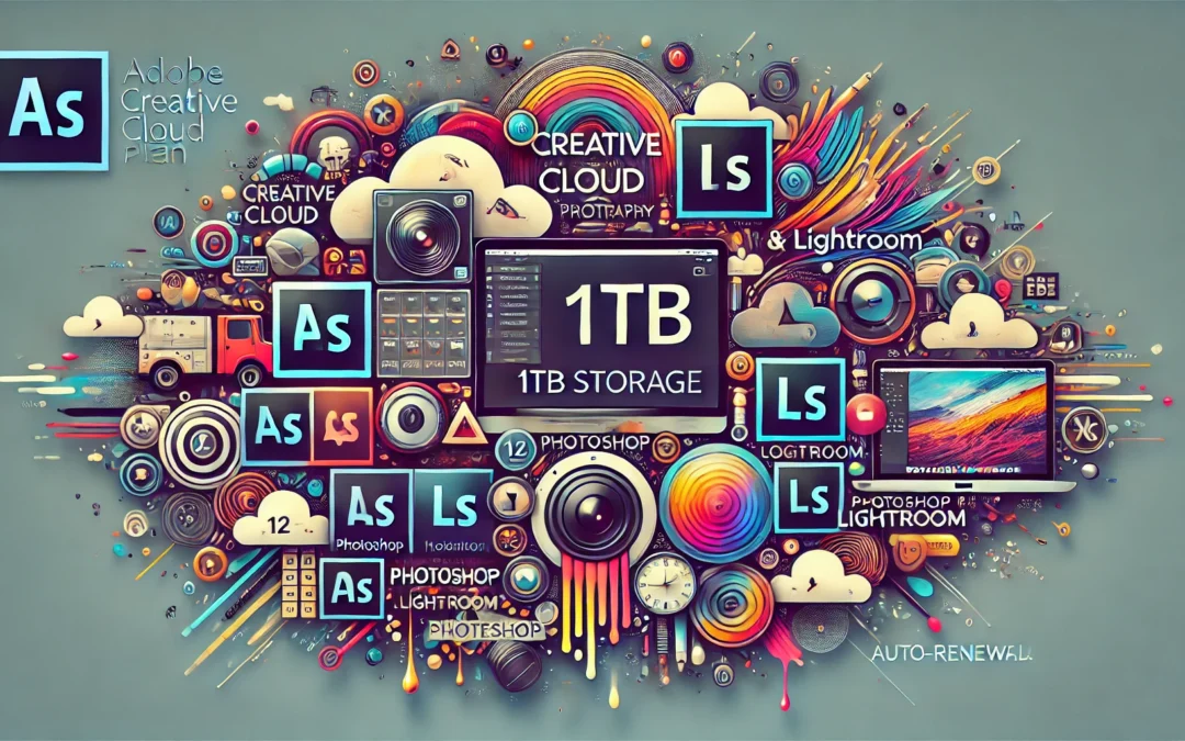 Adobe Creative Cloud Photography Plan 1TB (Photoshop + Lightroom) | 12-month Subscription with auto-renewal