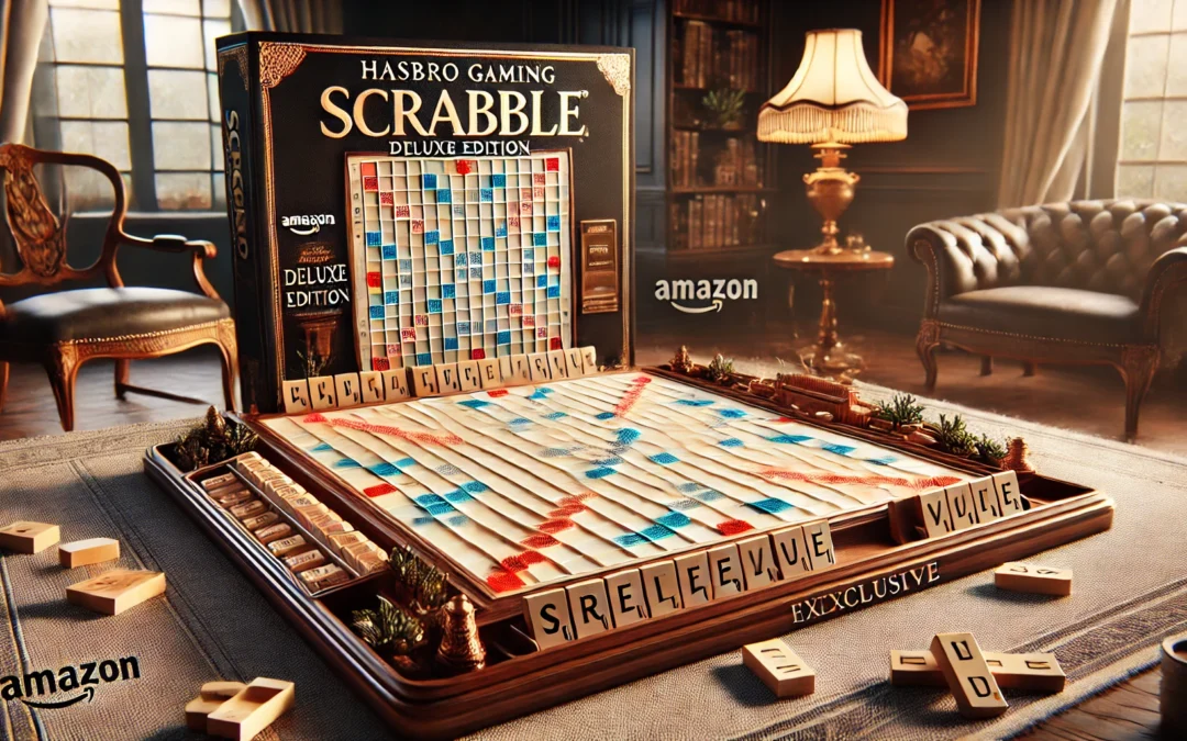 Hasbro Gaming Scrabble Deluxe Edition Board Game, (Amazon Exclusive)
