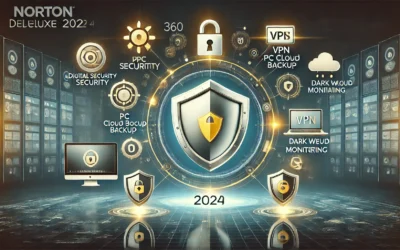 Norton 360 Deluxe 2024, Antivirus software for 5 Devices with Auto Renewal – Includes VPN, PC Cloud Backup & Dark Web Monitoring [Download]