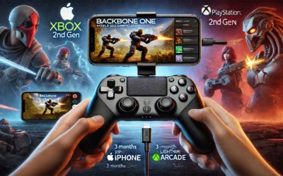 BACKBONE One Mobile Gaming Controller for iPhone (Lightning) – 2nd Gen – Turn Your iPhone into a Gaming Console – Play Xbox, PlayStation, PC, & App Games (3 Months Apple Arcade Included)