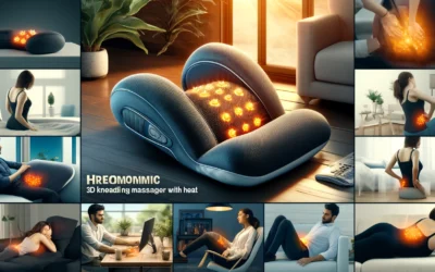 Boriwat Back Massager with Heat, Massagers for Neck and Back, 3D Kneading Massage Pillow for Back, Neck, Shoulder, Leg Pain Relief, Gifts for Men Women Mom Dad, Stress Relax at Home Office and Car