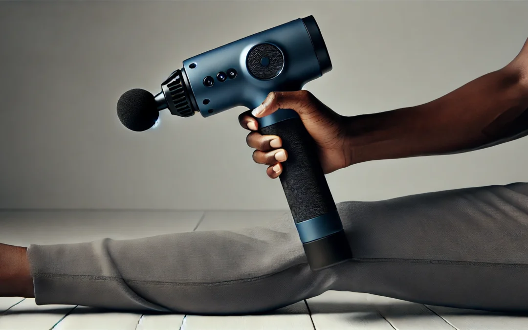 TheraGun Relief Handheld Percussion Massage Gun – Easy-to-Use, Comfortable & Light Personal Massager for Every Day Pain Relief Massage Therapy in Neck, Back, Leg, Shoulder and Body (Navy)