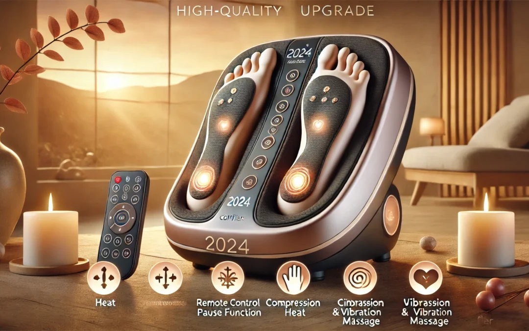 COMFIER 2024 Upgrade Foot Massager with Remote Control,Pause Function,feet Massager with Heat,Compression,Vibration,shiatsu Foot Massager for Neuropathy,Plantar Fasciitis,Gift for Men Size 13