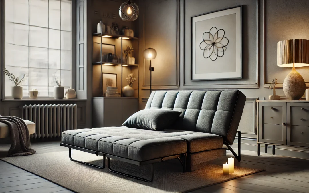 FILUXE Convertible Folding Sofa Bed – Sleeper Chair with Pillow, Modern Linen Fabric Floor & Futon Couch, Foldable Mattress for Living Room/Dorm/Guest/Home Office/Apartment, Standard Size, Dark Gray