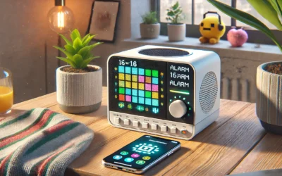 Divoom Ditoo Pixel Art Gaming Portable Bluetooth Speaker with App Controlled 16X16 LED Front Panel, Also a Smart Alarm (White)