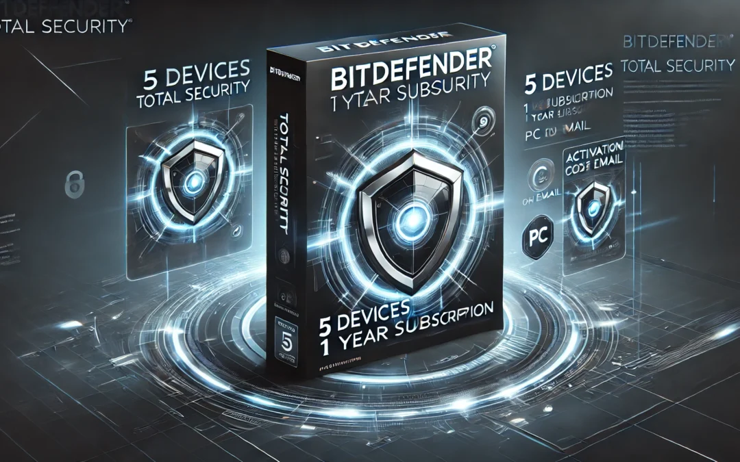 Bitdefender Total Security – 5 Devices | 1 year Subscription | PC/Mac | Activation Code by email