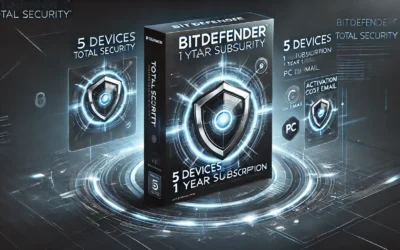Bitdefender Total Security – 5 Devices | 1 year Subscription | PC/Mac | Activation Code by email
