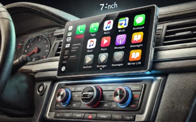 Apple Carplay Screen for Car, 7″ HD Portable Car Stereo Touch Screen with Wireless Android Auto, Backup Camera, Car Audio Receivers with Voice Control, Mirror Link, Bluetooth, GPS Navigation