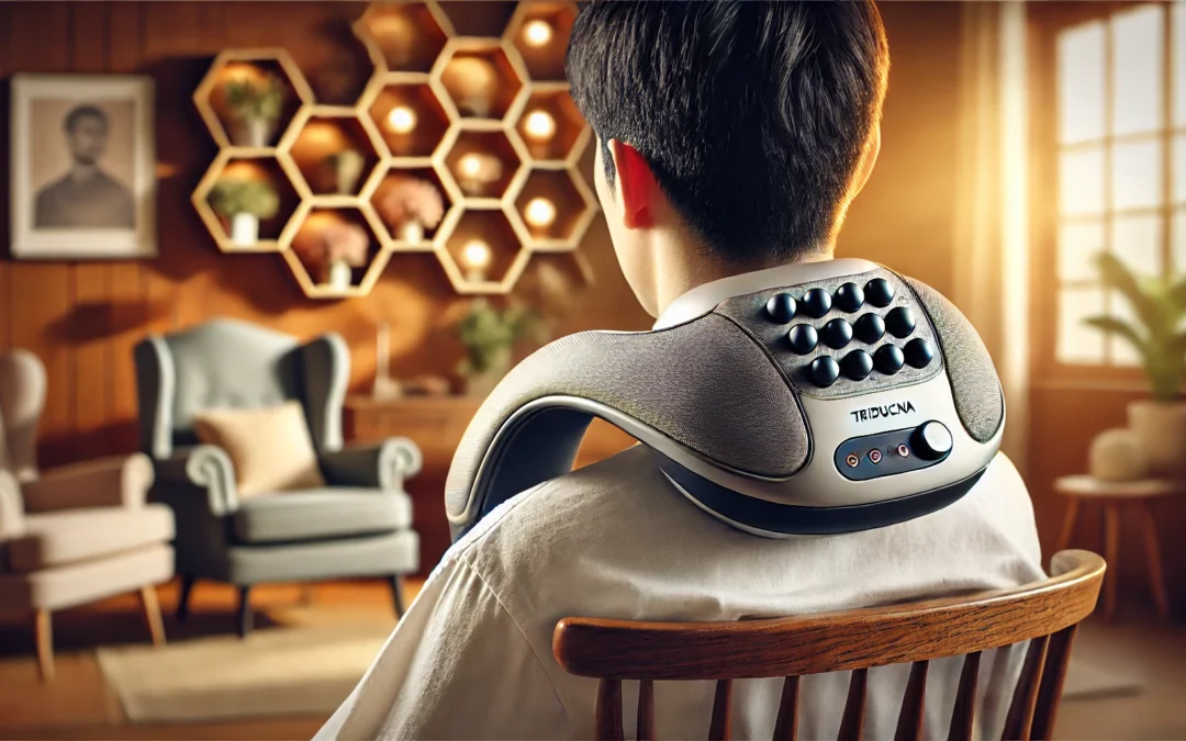 TRIDUCNA Mini Shiatsu Neck Shoulder Massager with Heat for Relief Muscle Pain Deep Tissue, Neck, Shoulder, Waist, Leg, Used in Home/Office/Car, Gift for Men Women Dad Mom Grandpa Grandma