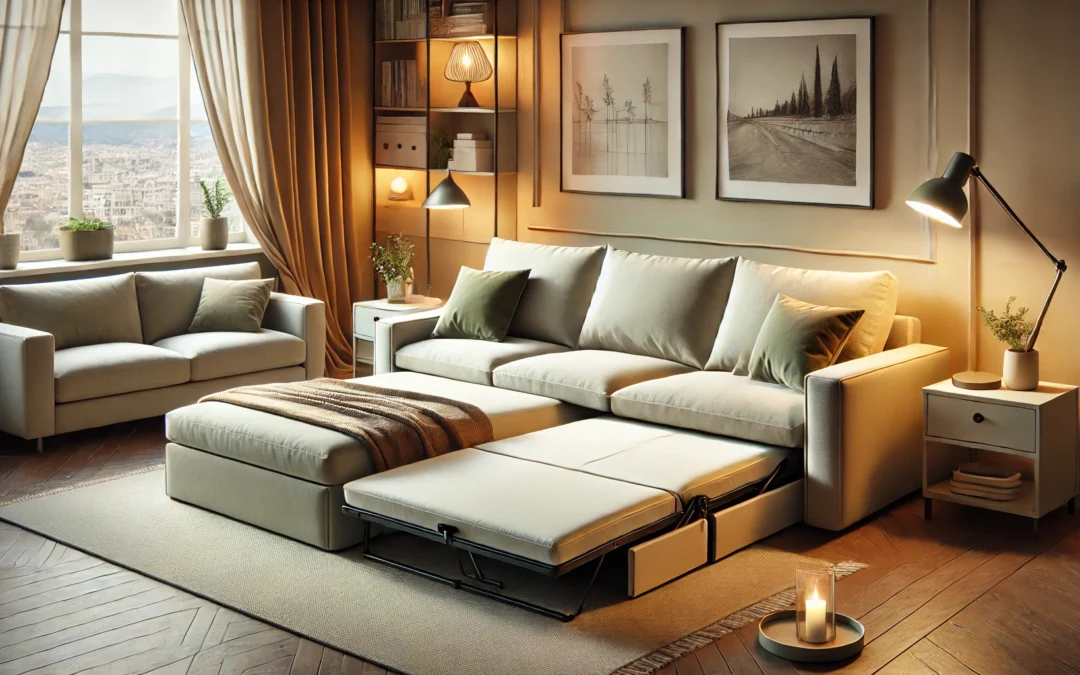 Busaurus 3 in 1 Loveseat Sleeper Sofa Couch Bed, 56″ Full Size Convertible Sofa Bed, Pull Out…