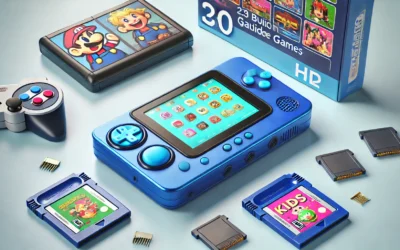 16 Bit Handheld Game Console for Kids, Video Game Console with Built in 230 HD Games, 3.0” Screen Gaming Consoles with 3 Game Cartridges, Portable Rechargeable Game Console for Ages 4-12 (Blue)