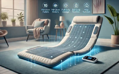 COMFIER Massage Mat Full Body,Massage Pad with 10 Vibration Motors,Back Massager Pad with Heat