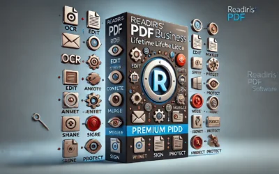 Readiris PDF Business Lifetime 1 License – PREMIUM PDF Software Converter – Full OCR, Edit, Annotate, Comments, Share, Merge, Extract, Sign, Protect PDFs – 1 Windows PC/ 1 User / Lifetime license