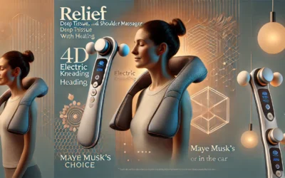 Relief Deep Tissue, Neck and Shoulder Massager 4D Electric Kneading Massager with Heating Relax at Home Office Car, Gift for Men Women, Maye Musk’s Choice