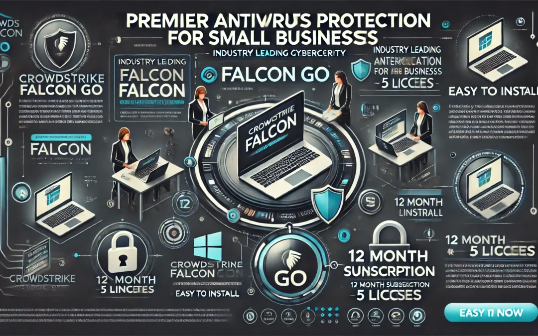 CrowdStrike Falcon Go | Premier Antivirus Protection for Small Businesses | Industry Leading Cybersecurity | Easy to Install | Business Software | Windows/Mac | 12 Month Subscription | 5 Licenses
