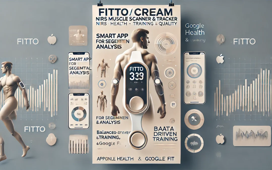 FITTO (Cream) – NIRS Muscle Scanner & Tracker with Smart App for Segmental Analysis and Data-Driven Training – Balanced Muscle Management, Training, and Quality – Apple Health & Google Fit Compatible