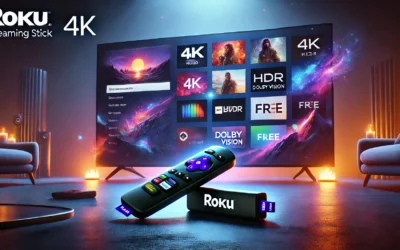 Roku Streaming Stick 4K | Portable Roku Streaming Device 4K/HDR/Dolby Vision, Roku Voice Remote, Free & Live TV