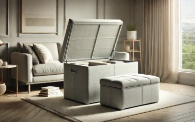 SONGMICS 30 Inches Folding Storage Ottoman Bench, Storage Chest, Foot Rest Stool, Light Gray ULSF47G