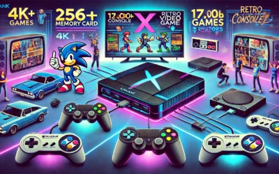 Kinhank Super Console X Retro Video Game Console Built in 117,000+ Games,Emulator Console Compatible with Most Emulators,Game Consoles for 4K HD Output,5 Players,LAN/WiFi,2 Gamepads(SX-256GB)