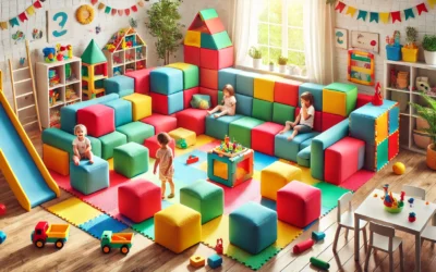 22Pcs Modular Kids Play Couch, Floor Sofa for Children, 1000+DIY Creativing Playroom Furniture for Toddlers， Convertible Foam and Floor Cushion for Boys and Girls