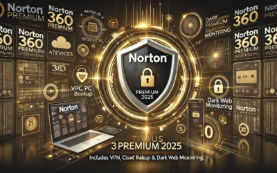 Norton 360 Premium 2025, Antivirus software for 10 Devices with Auto Renewal – Includes VPN, PC Cloud Backup & Dark Web Monitoring [Download]