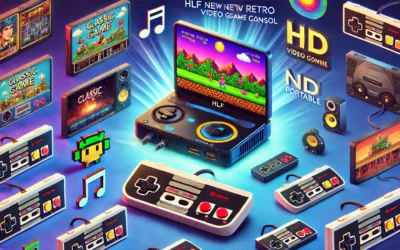 HLF New Retro Video Game Console HD Screen Built-in 2000 Games Handheld Game Console Multiple Emulators Mini Portable Game Device Video Music TV Output E-Bbook Children/Men/Festival