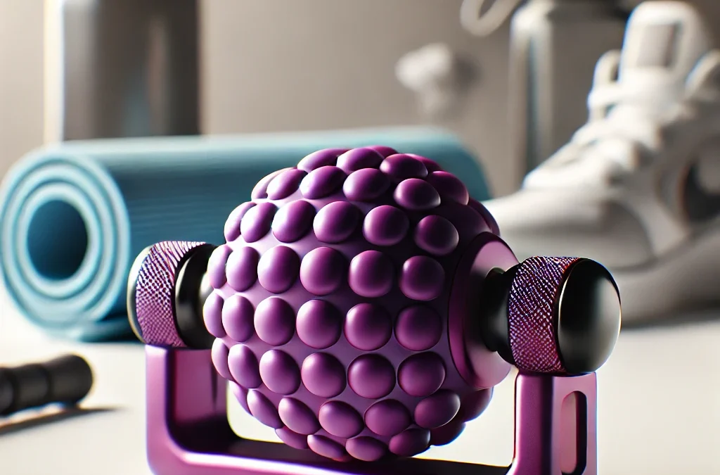 Body Back Manual Massage Roller Ball, Relax & Recover, Self-Care Massager, Athletes & Fitness, Back Massage Tool, Self-Massage Ball for Sore Muscle & Joint Pain (Purple)