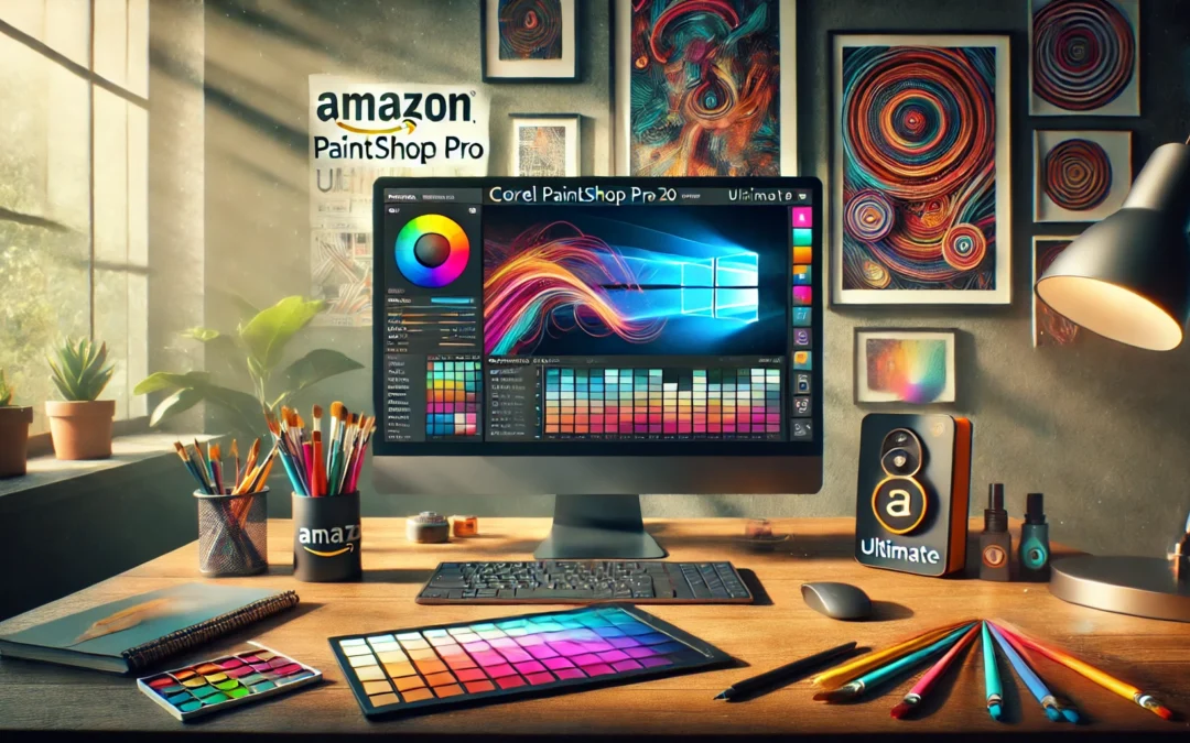 Corel PaintShop Pro 2023 Ultimate | Powerful Photo Editing & Graphic Design Software + Creative Suite | Amazon Exclusive ParticleShop + 5 Brush Starter Pack [PC Download]