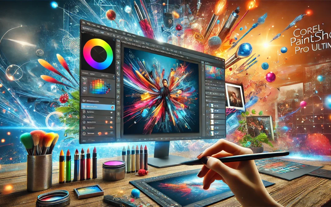 Corel PaintShop Pro 2023 Ultimate | Powerful Photo Editing & Graphic Design Software + Creative Suite | Amazon Exclusive ParticleShop + 5 Brush Starter Pack [PC Download]