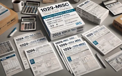 1099 MISC Forms 2024, 1099 MISC Laser Forms IRS Approved Designed for Tax and Accounting Software 2024, 4 Part Tax Forms Kit, 25 Envelopes Self Seal, 25 Vendor Kit – Total 54 (105) Forms