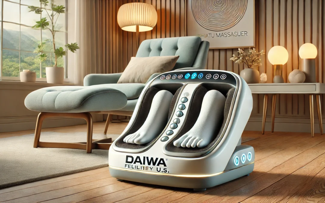 Daiwa Felicity U.S. Jaclean Electric Foot Massager Calf Roller Reflexology Shiatsu Acupressure Massage Reflex Roller