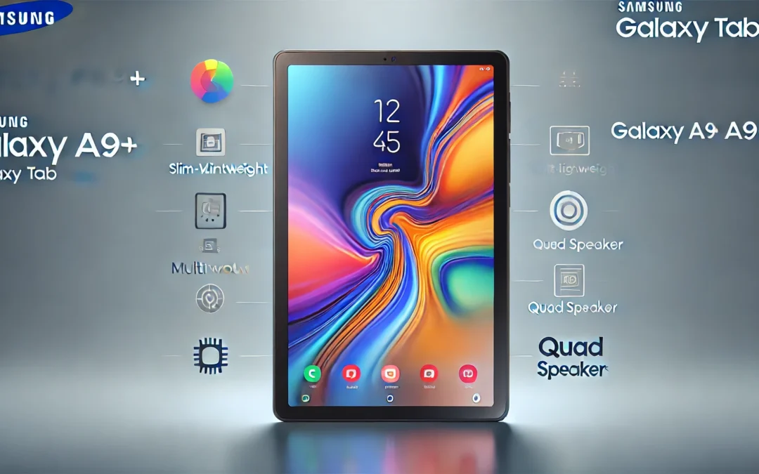 Samsung Galaxy Tab A9+ Tablet 11” 64GB Android Tablet, Big Screen, Quad Speakers, Upgraded Chipset, Multi Window Display, Slim, Light, Durable Design, US Version, 2024, Graphite