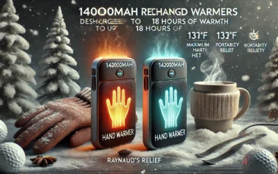 Hand Warmers – 14000mAh Hand Warmers Rechargeable Up to 18Hrs Warmth, Electric Hand Warmer Reusable Heat Up to 131℉, Rechargeable Hand Warmers 2 Pack for Golf Raynauds Camping Women Man