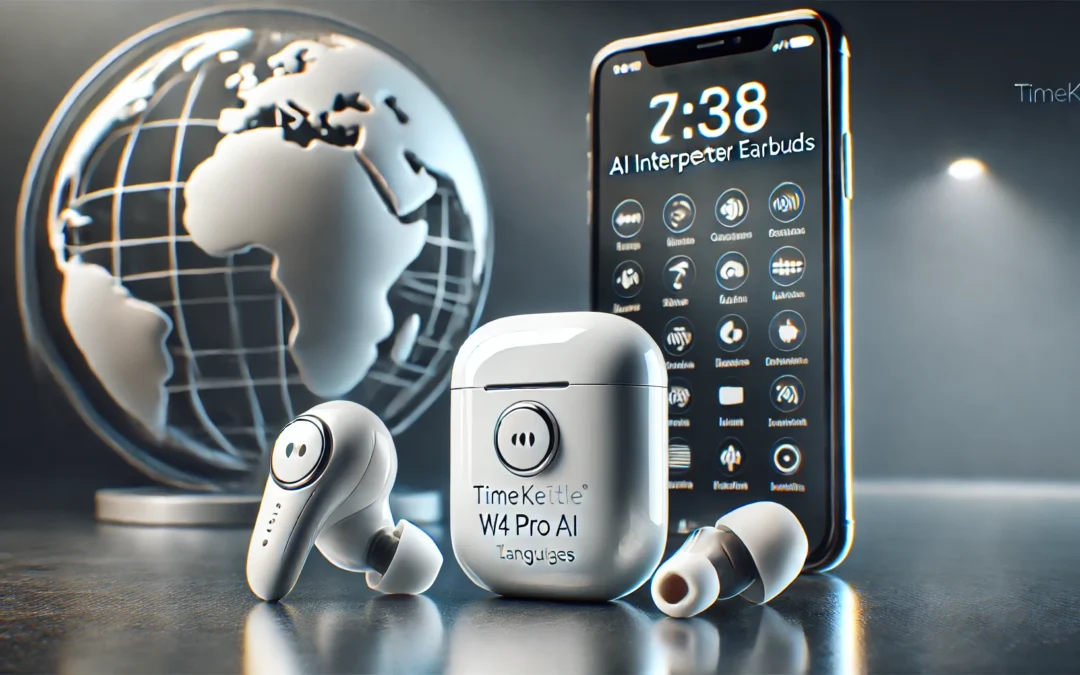 Timekettle W4 Pro AI Interpreter Earbuds,Bidirection Simultaneous Translation,Translator Device Supporting 40 Languages,Tanslator Earbuds for Video and 1-way Phone Calls, APP Work with IOS and Android