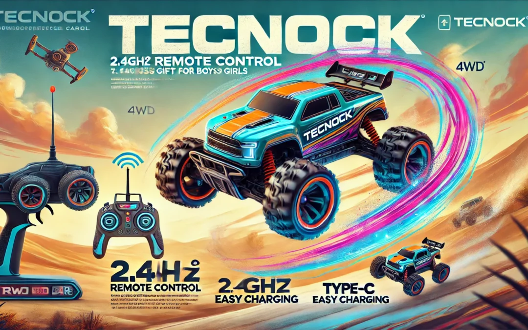 Tecnock Remote Control Car for Kids, 2.4GHz RC Car with Type-C Easy Charging, 4WD Double Sided 360° Rotates and Flips RC Stunt Car, Toys Gift for Boys and Girls