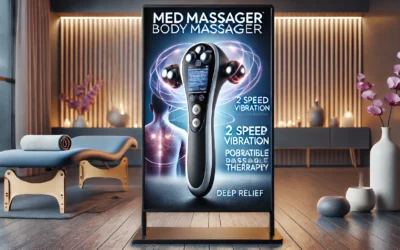 MedMassager Body Massager Orbital Electric Portable Therapeutic Handheld with 2 Speed Vibration for Pain Deep Tissue Massage Therapy, Back, Neck, Shoulder Relief MMB01