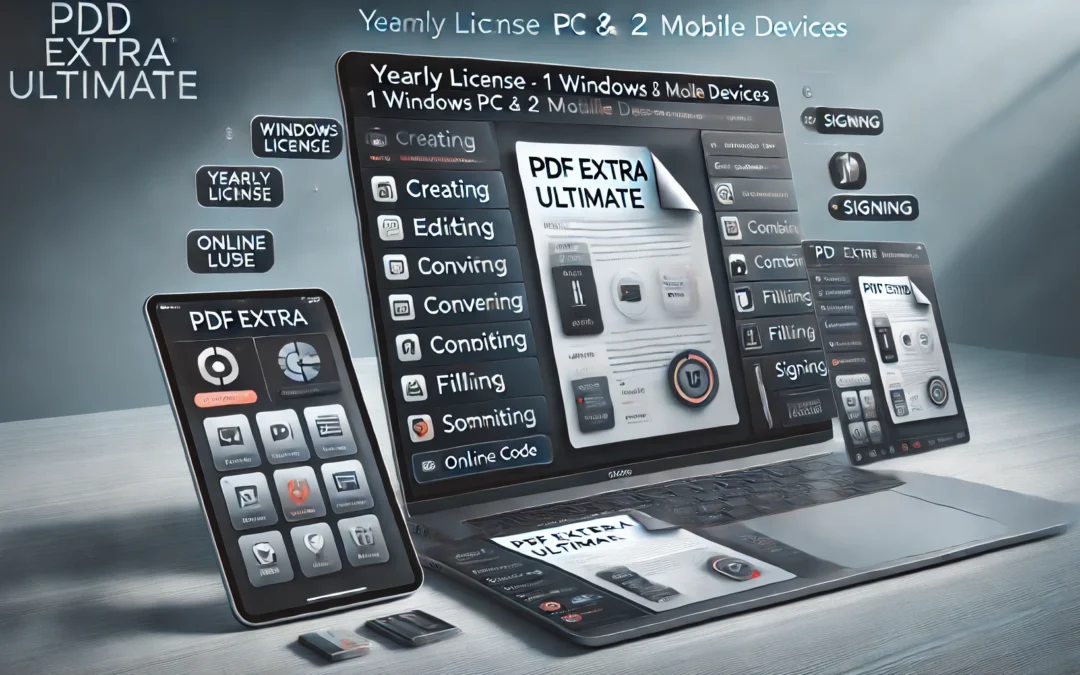 PDF Extra Ultimate | Compete PDF Reader and Editor | Create, Edit, Convert, Combine, Comment, Fill & Sign PDFs | Yearly License | 1 Windows PC & 2 Mobile Devices| 1 User [Online Code]