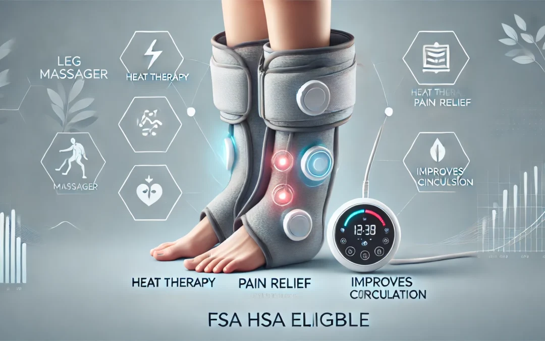 Leg Massager with Heat and Compression, Foot Calf & Thigh Massage for Circulation and Pain Relief, Leg Compression Massager with Handheld Controller 3 Intensities 6 Modes – FSA HSA Eligible