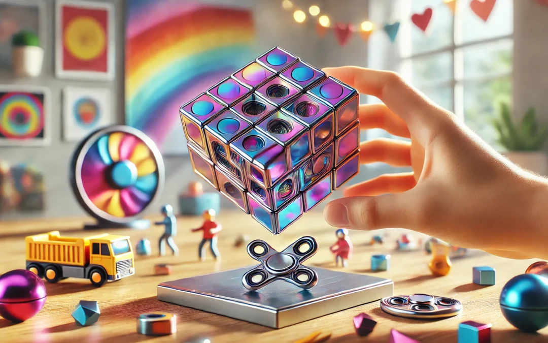 TOSY Magnet Pyramid Stone – 1 Cube Transforms into 1 Billion Shapes, 243 Rare Earth Magnets, Holographic Design, Spinner Accessory, Fidget/Puzzle/Sensory/STEAM Toy, Gift for Valentine Easter Birthday