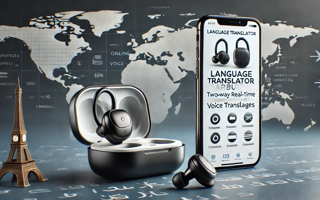Language Translator Earbuds Offer Two Way Real-time Translation in 138 Languages, with Bluetooth and an APP Provide Online Instant Voice Translation for Travel Business and Learning