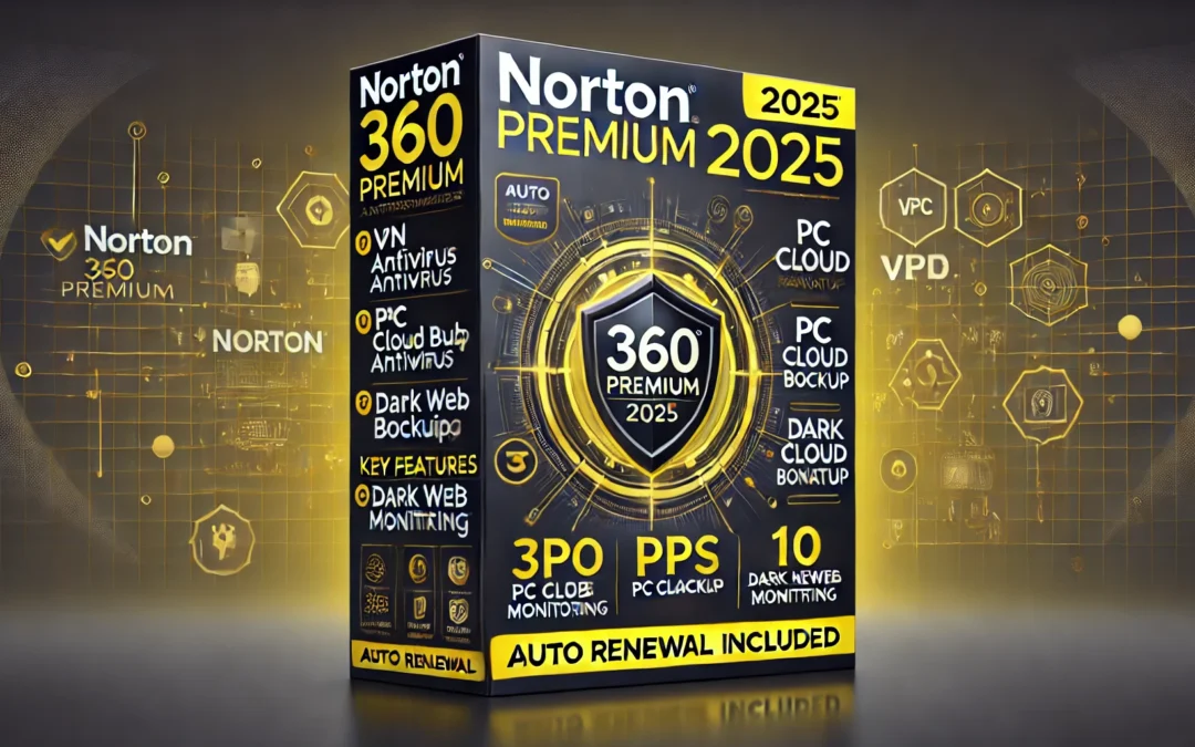 Norton 360 Premium 2025, Antivirus software for 10 Devices with Auto Renewal – Includes VPN, PC Cloud Backup & Dark Web Monitoring [Download]