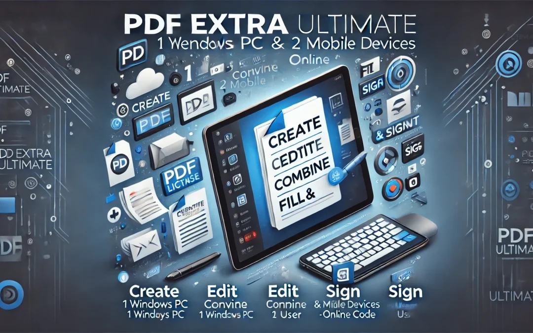 PDF Extra Ultimate | Compete PDF Reader and Editor | Create, Edit, Convert, Combine, Comment, Fill & Sign PDFs | Yearly License | 1 Windows PC & 2 Mobile Devices| 1 User [Online Code]