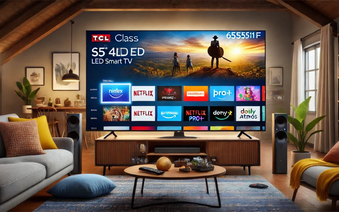 TCL 65-Inch Class S5 UHD 4K LED Smart TV with Fire TV (65S551F, 2024 Model), Dolby Vision, HDR PRO+, Dolby Atmos, Alexa Built-in with Voice Remote, Apple AirPlay 2 Compatibility, Streaming Television