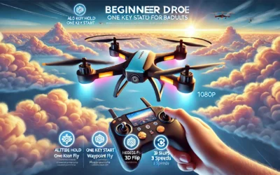 Drone With Camera 1080P for Kids And Adults, RC Quadcopter Drone with Altitude Hold, Mini Drone With One Key Start, Waypoint Fly, Headless Mode, 3D Flip, 3 Speeds, Remote Control Drone for Beginners